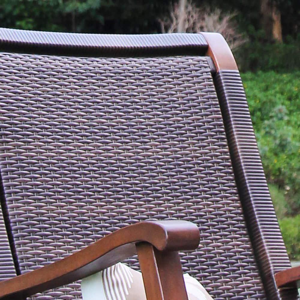 Cambridge Casual Clayton Natural Brown Wood Outdoor Rocking Chair