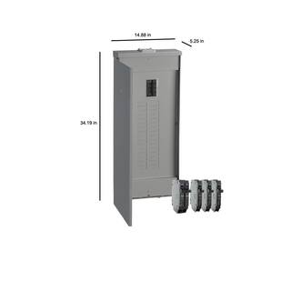 GE 200 Amp 32-Space 40-Circuit Outdoor Main Breaker Load Center Value Kit TM3220RCUB1K