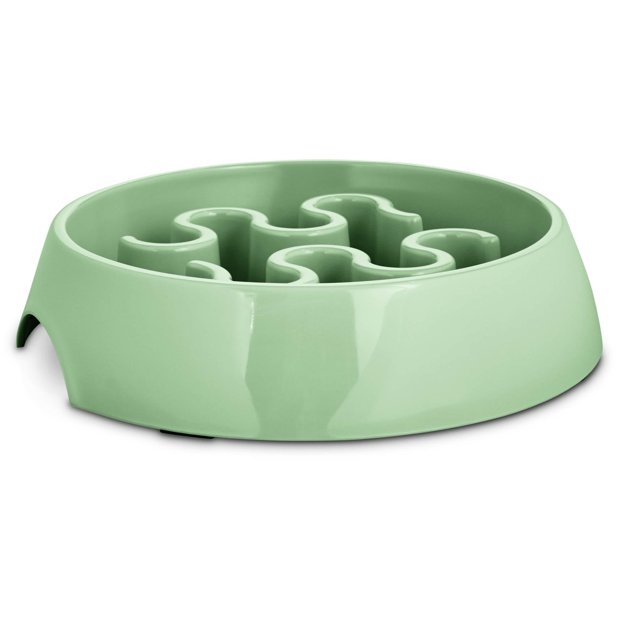 Harmony Mint Plastic Slow Feeder Dog Bowl， Large