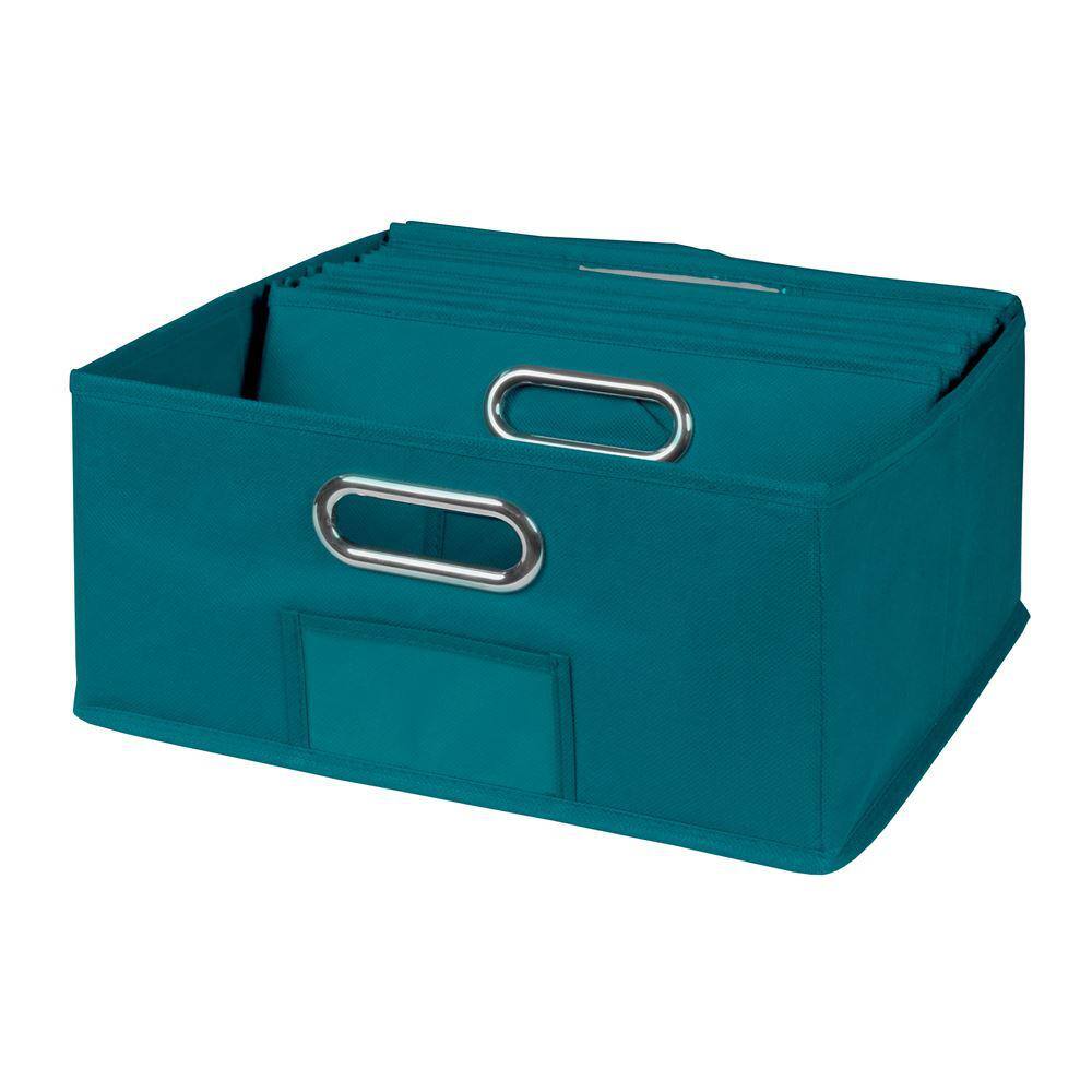 Regency 6 in. H x 12 in. W x 12 in. D Teal Fabric Cube Storage Bin 6-Pack HDCHTOTE066PKTL