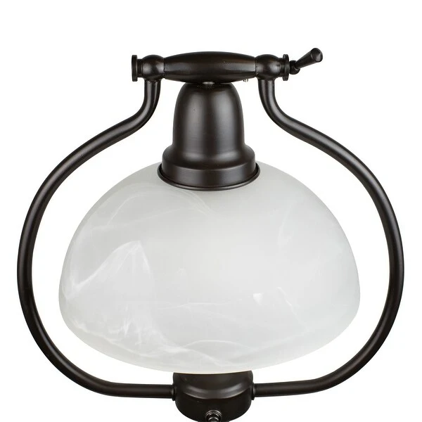 22-in. Table Lamp w/ Frosted White Glass Shade