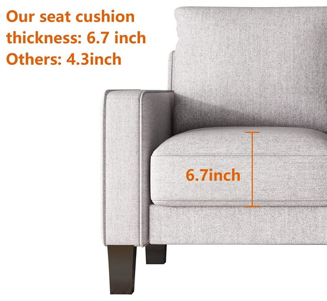 Modern Sofa  ampLoveseat Set  Cushioned Seat With Inner Storage Space   Modern   Living Room Furniture Sets   by Declusia  Houzz