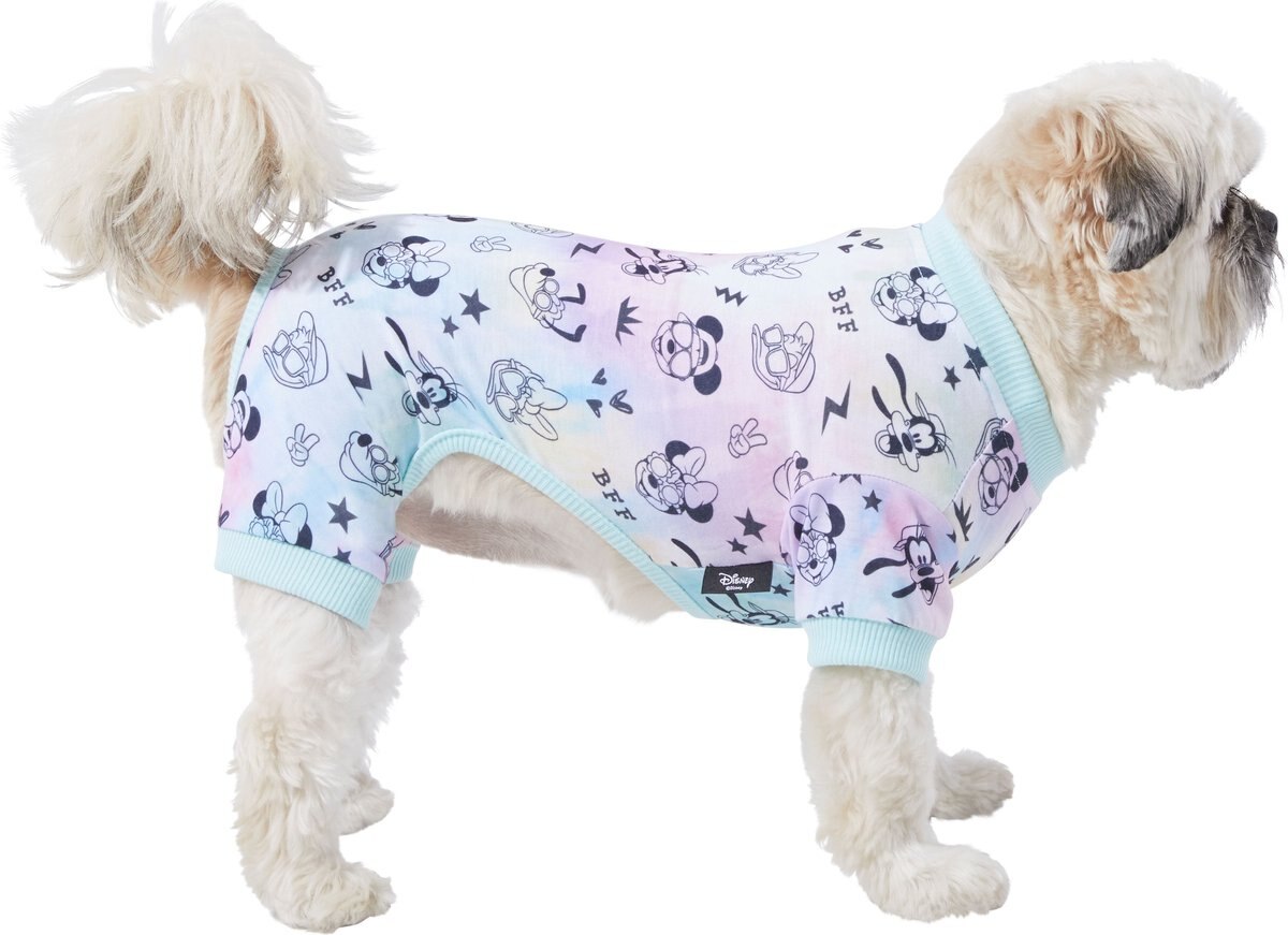 Disney Mickey and Friends Tie Dye Dog and Cat Jersey PJs