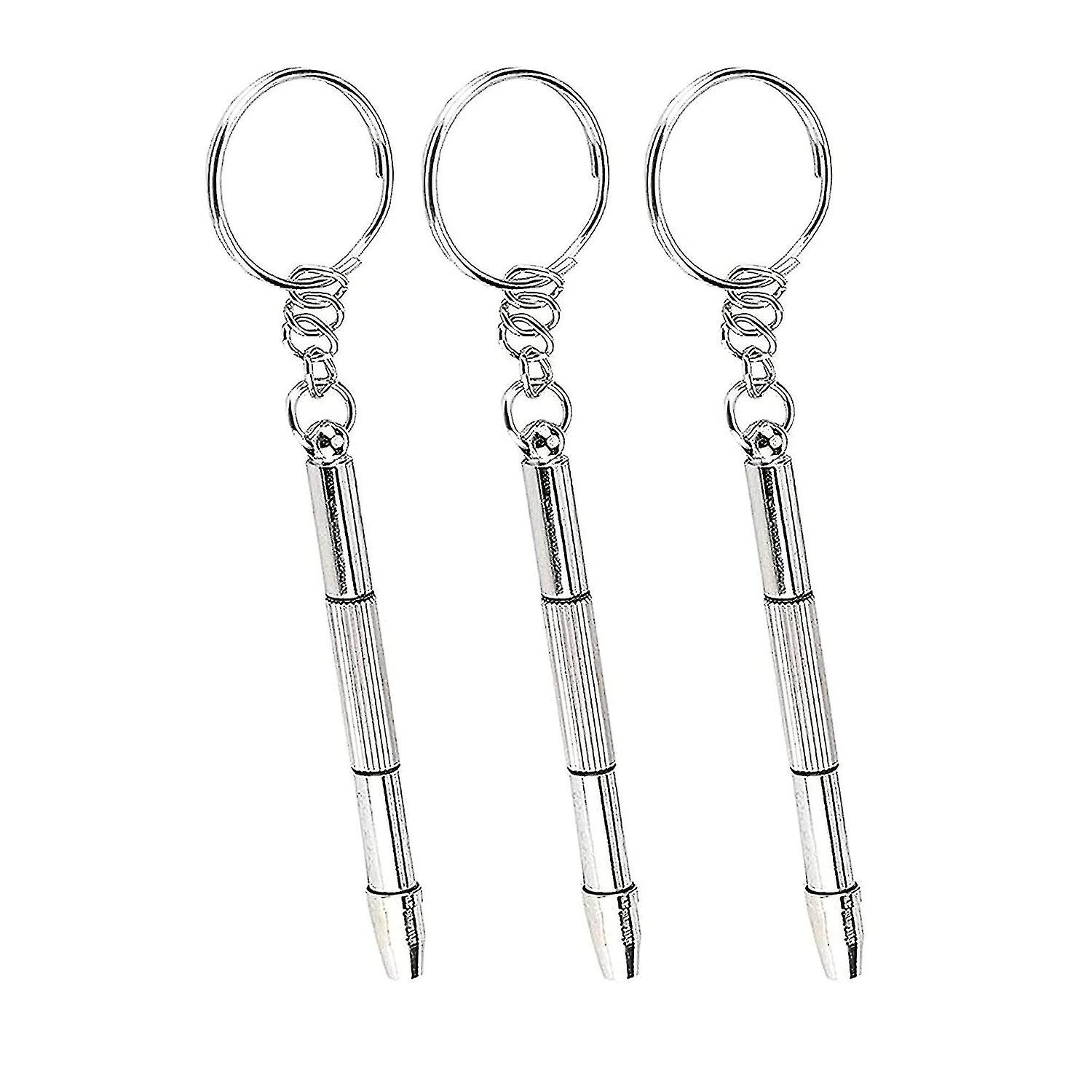 3 Pack Glasses Repair Kit Repair Tool 3 In 1 - Mini Stainless Steel Screwdriver For Optical Glasses，