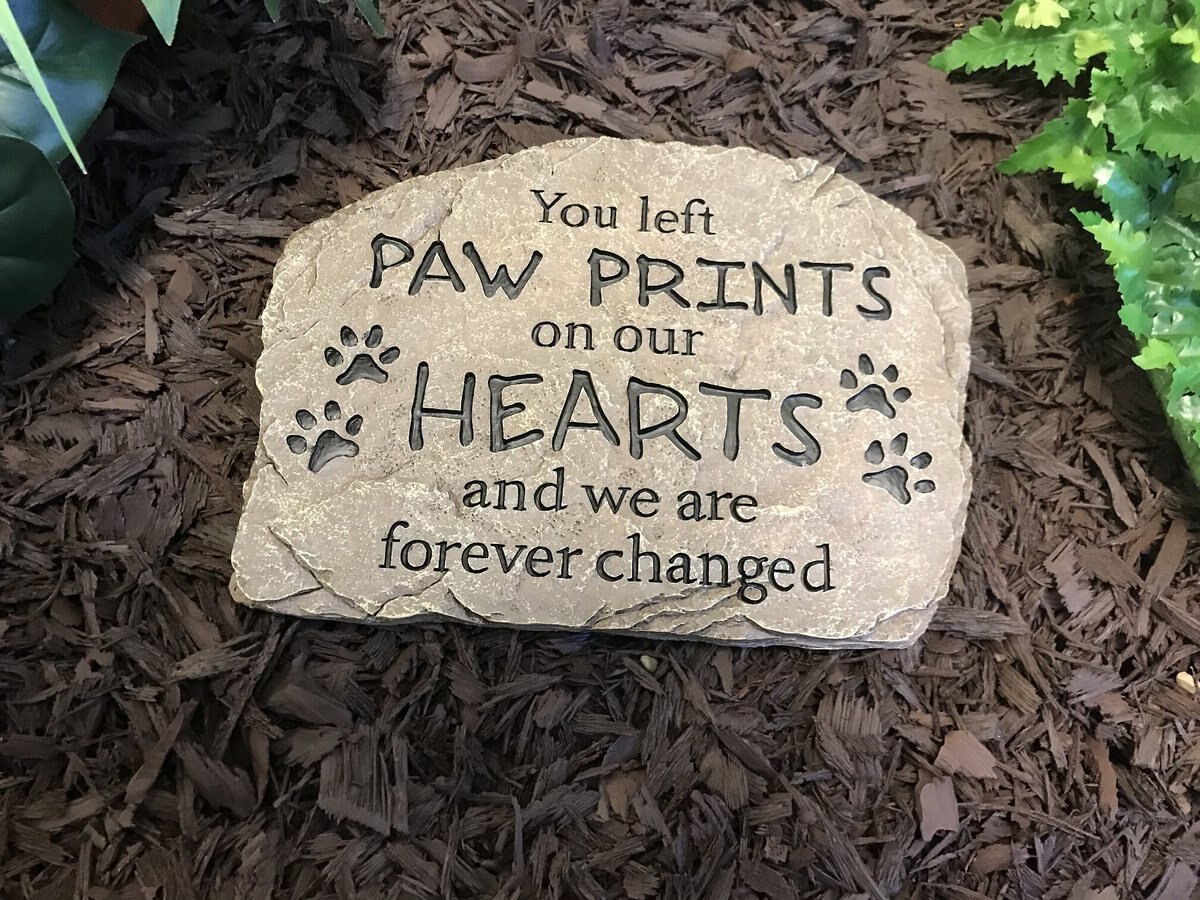 Carson Industries Paw Prints On Our Hearts Sand Stone