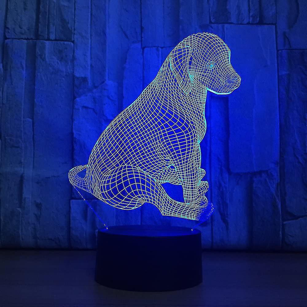 Golden Retriever 3d Optical Illusion Night Light Acrylic 7 Color Change Touch Switch Holiday Birthda