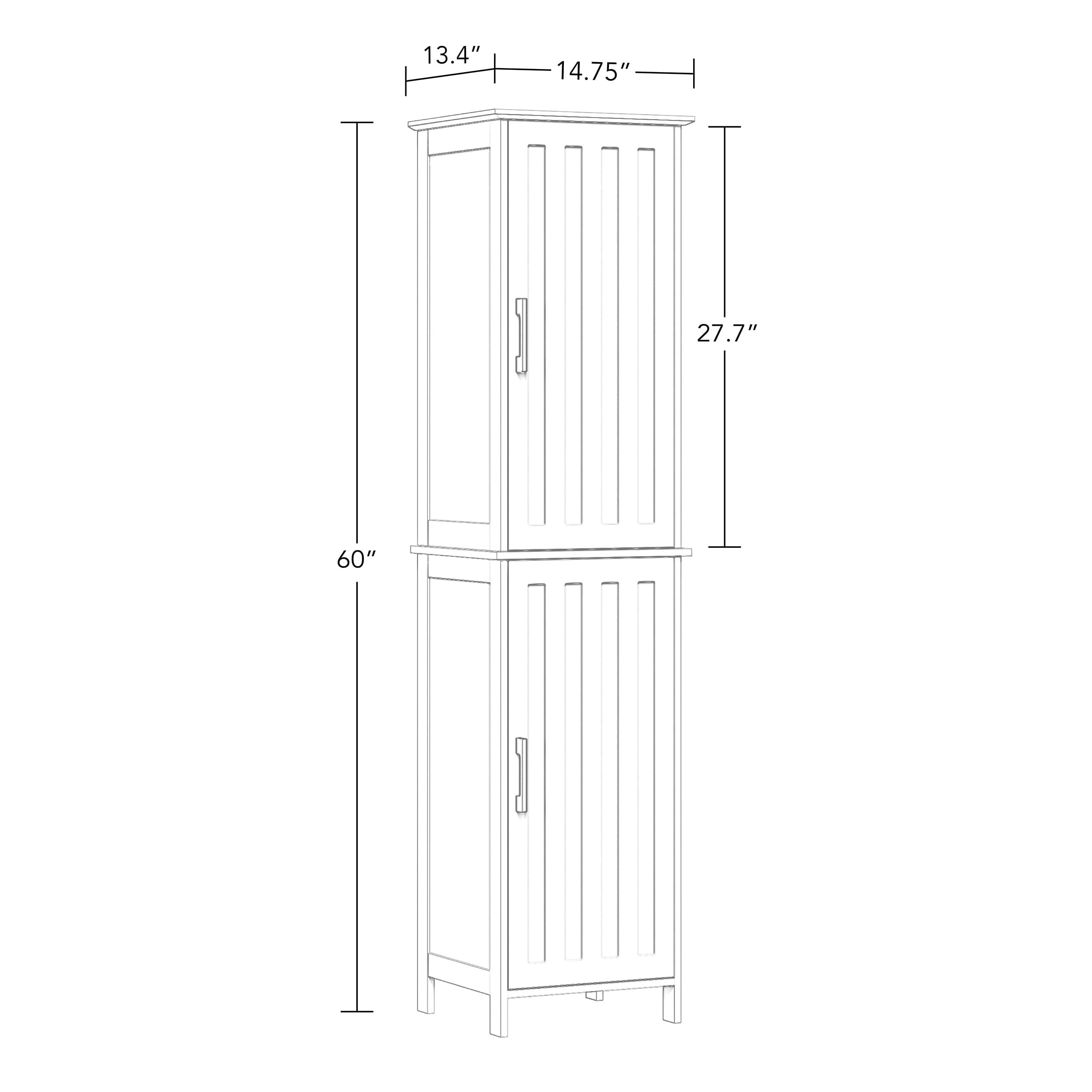 RiverRidge Home Monroe Two-Door Tall Cabinet - White