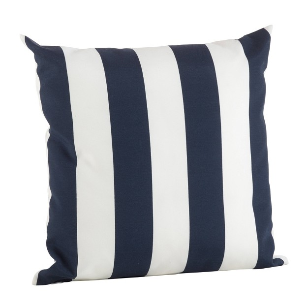 Striped Poly Filled Indoor outdoor Accent Square Throw Pillow Saro Lifestyle