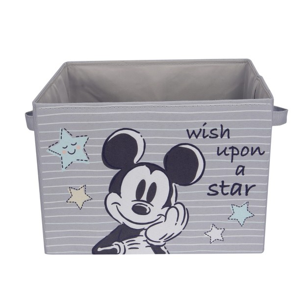 Lambs amp Ivy Disney Mickey Mouse Gray Foldable Storage Basket container bin