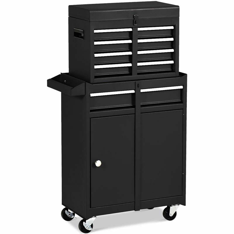 5-Drawer Rolling Tool Chest Removable Tool Storage Cabinet Metal Toolbox Organizer with Lock