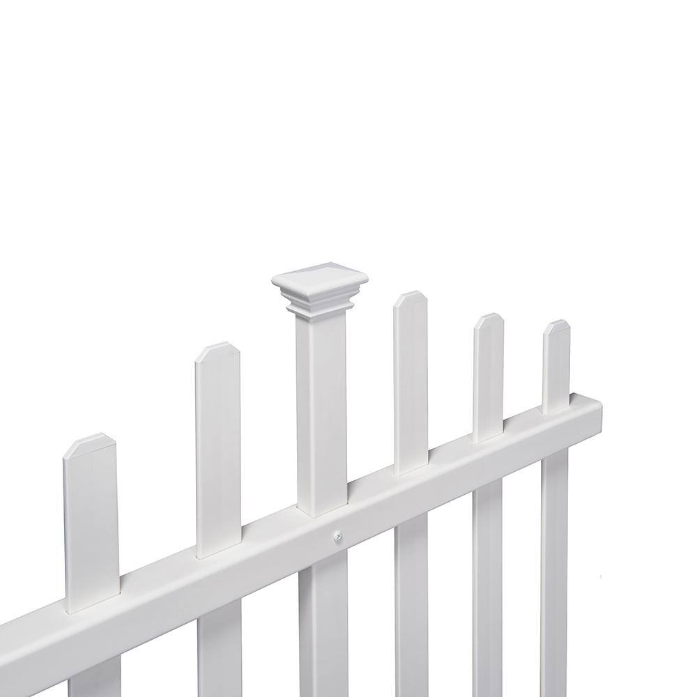 Zippity Outdoor Products 2.5 ft. x 4.7 ft. Madison No-Dig Vinyl Garden Picket Fence Panel Kit (2-Pack) ZP19001