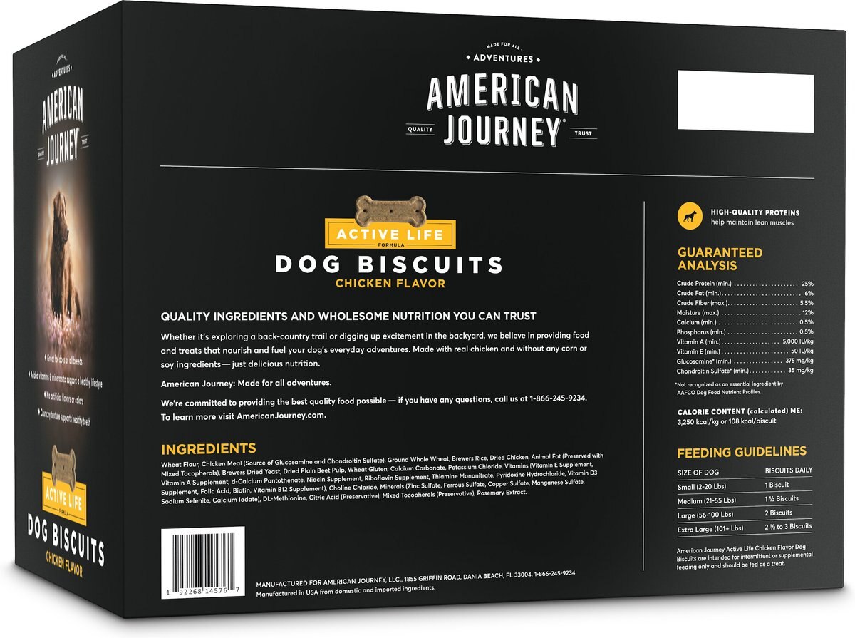 American Journey Active Life Chicken and Rice Flavor Large Biscuit Dog Treats