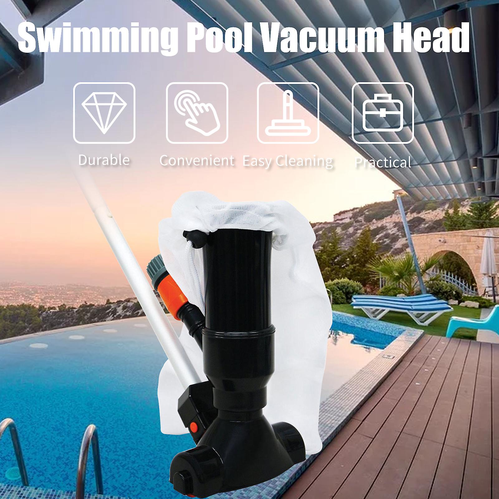 Portable Pool Vacuum Jet Underwater Cleaner With Flexible Rod Drawstring Bag Swimming Pool Leaf Vacuum Fountains Surface Cleaning Tools Removes Debris