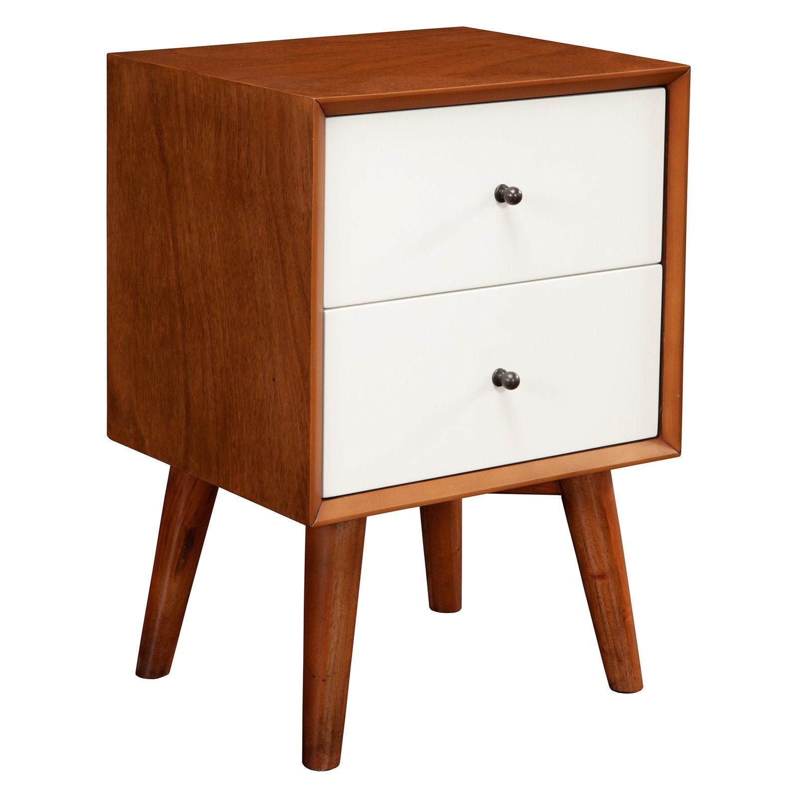 Alpine Furniture Flynn 2 Drawer Two Tone Nightstand