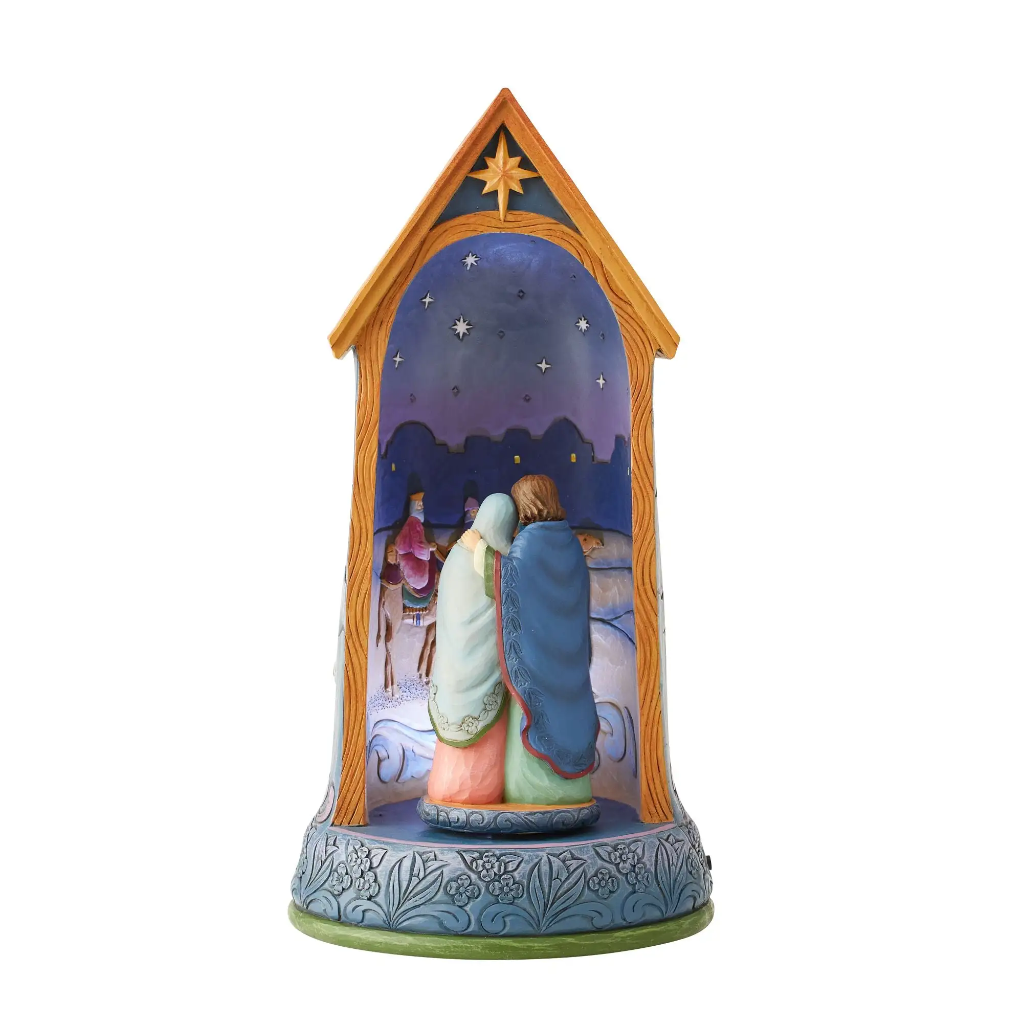 Holy Family in Stable Lighted