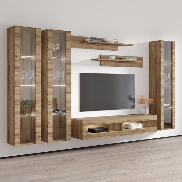 Fly CD2 34TV Wall Mounted Floating Modern Entertainment Center