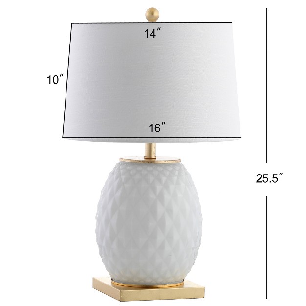 Glass metal Diamond Table Lamp includes Energy Efficient Light Bulb Jonathan Y