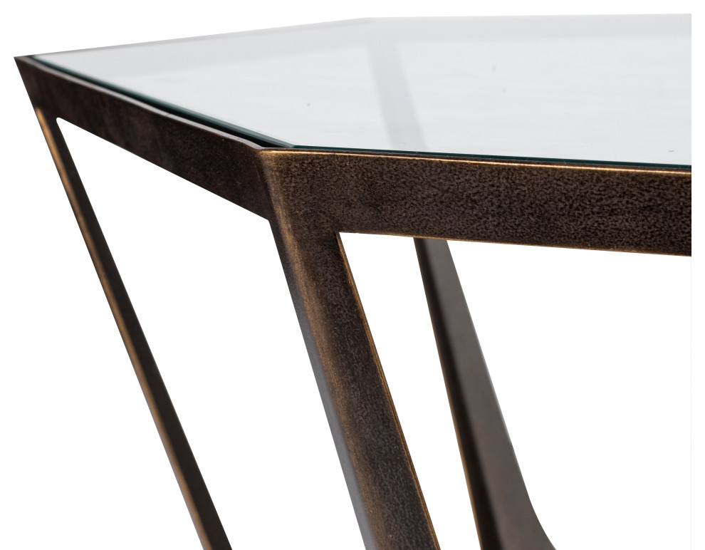 Vortex Modern  Dark Brown Table   Transitional   Coffee Tables   by Surya  Houzz