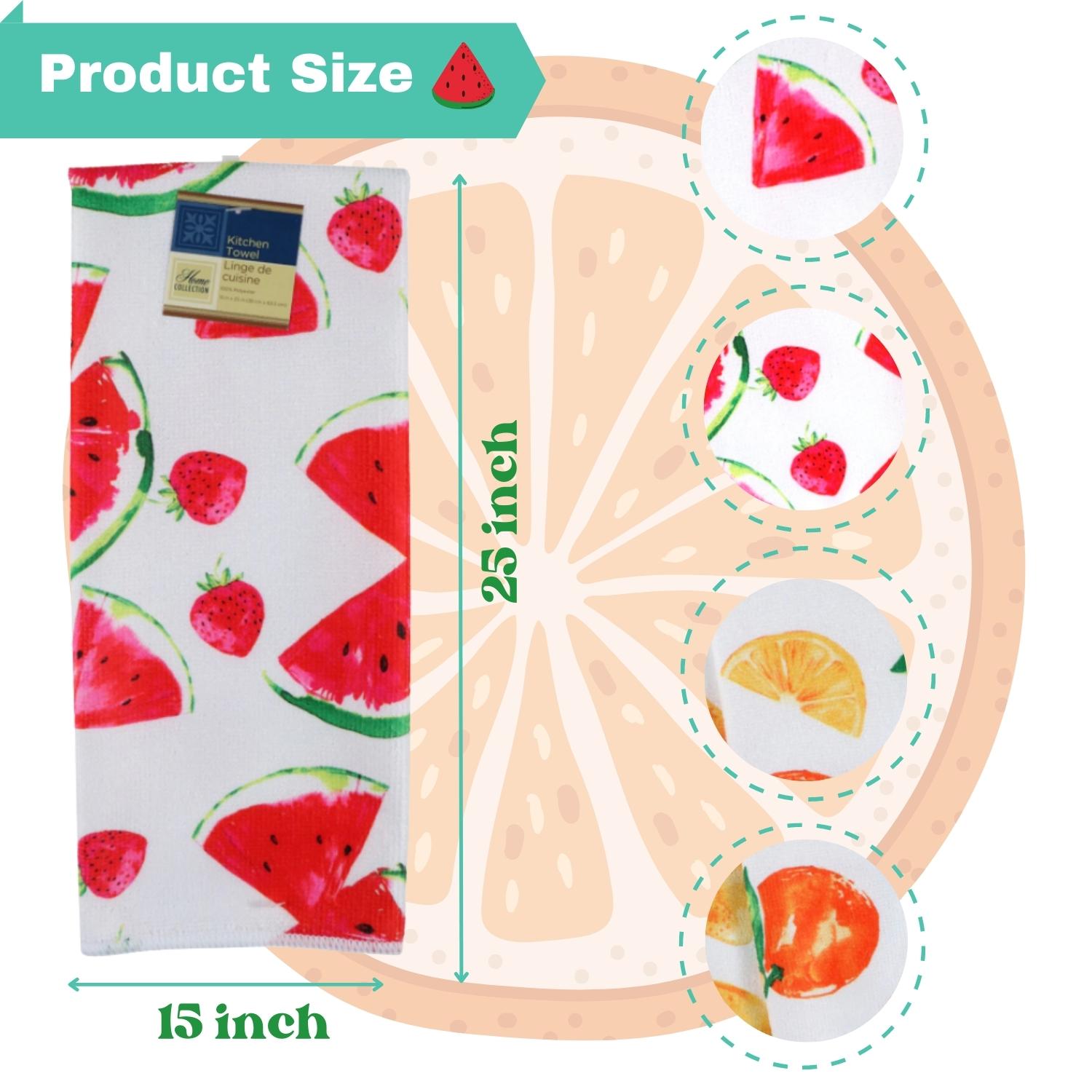 Kitchen Towels Tropical Party Home Collection 2Pcs Printed Summer Spring Absorbent Tropical Bar Dish Hand Decoration Bathroom Towel 15x25in Soft Feel 100% Polyester Cooking Baking Gifts Set