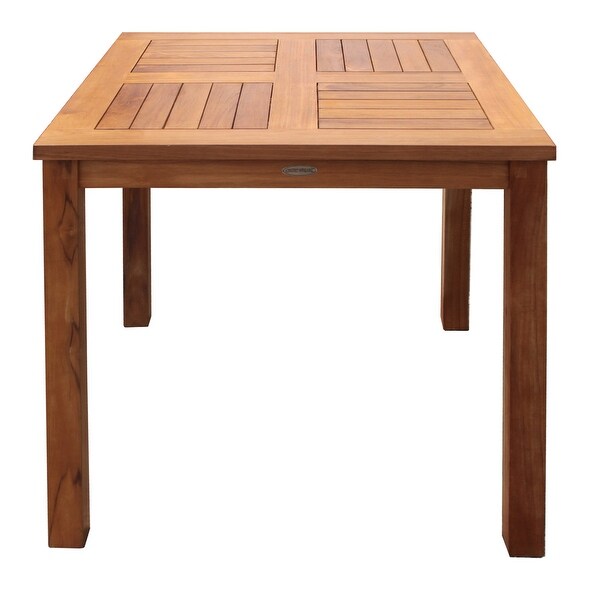 Chic Teak Florence Outdoor Teak Wood Patio Bistro Table，35 Inch (table only)