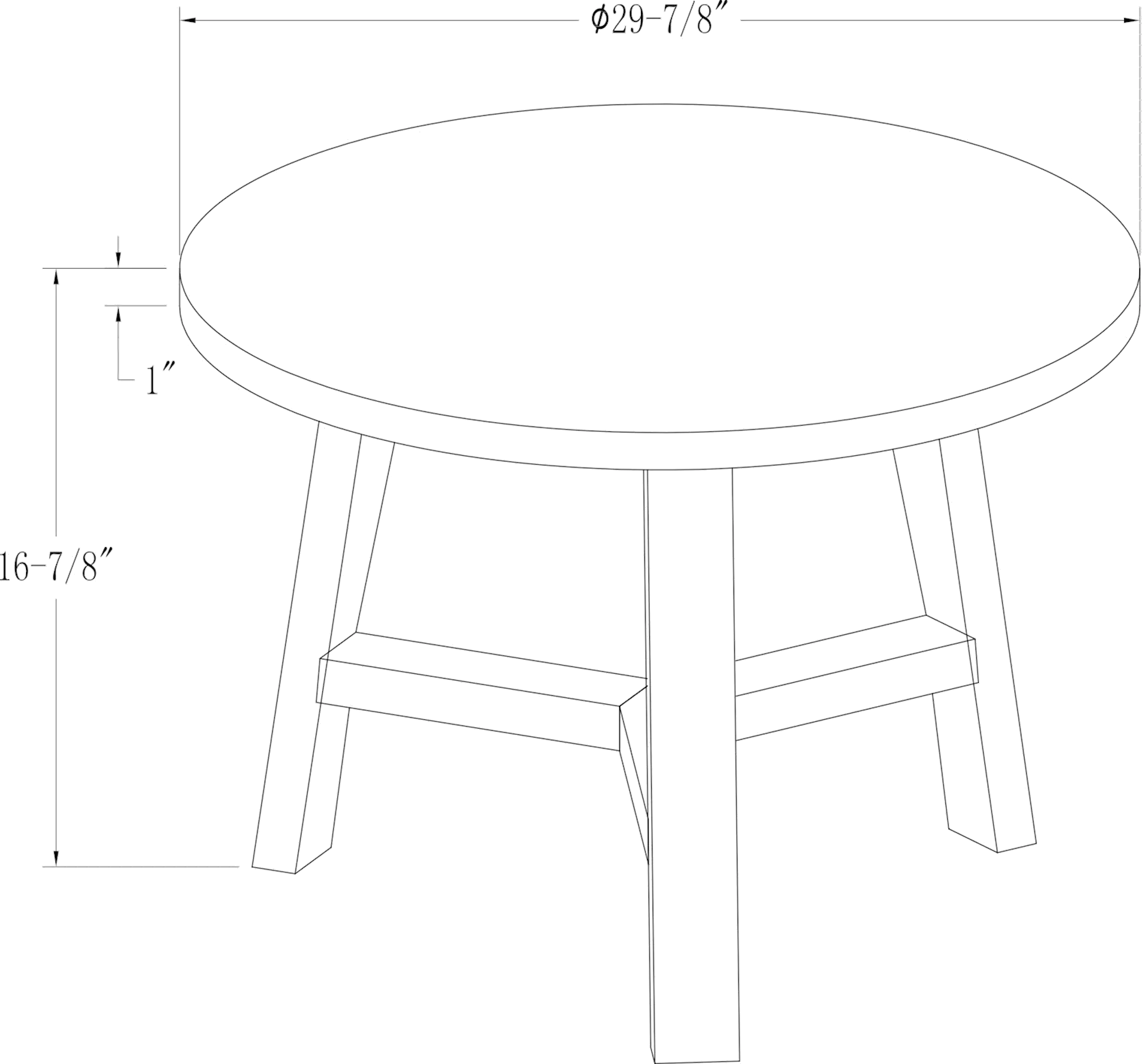 Mid Century Modern Round Coffee Table - Walker Edison