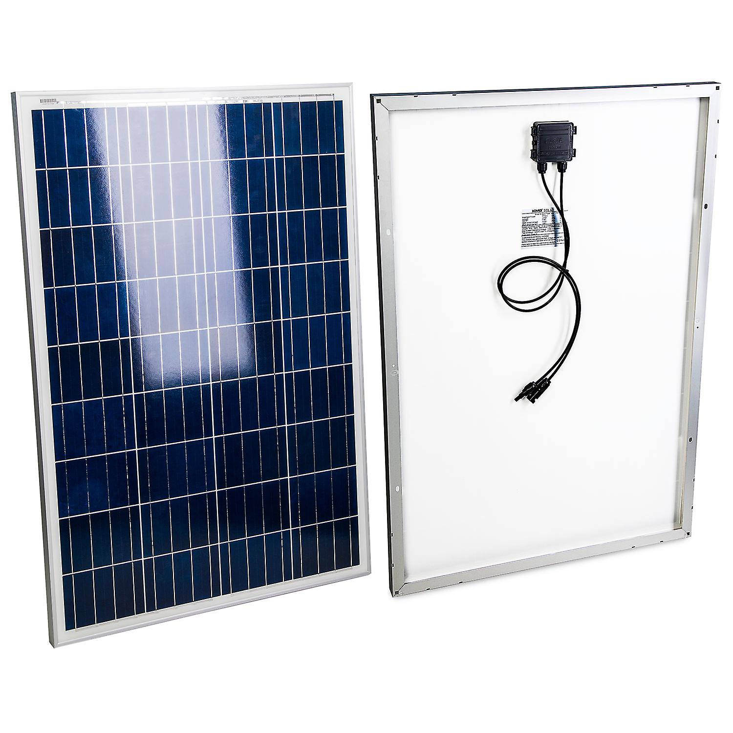 100 Watt Solar Panel 12V Poly Battery Charger - Fast Charging， High Efficiency， and Long Lasting - Perfect for Off-Grid Applications， Motorhomes， Vans， Boats， Camping， Tiny Homes and More!