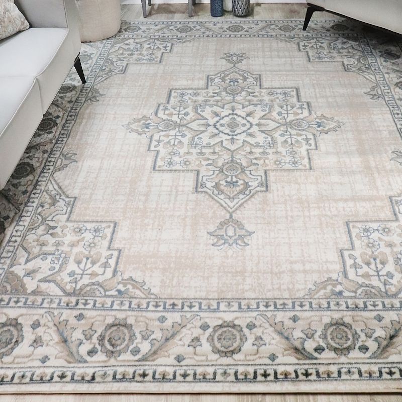 SUPERIOR Vintage Traditional Medallion Indoor Rug