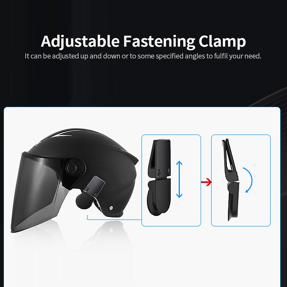 Motorcycle Helmet Bt 5.0 Headset Support?ip67 Waterproof Auto Answering Connecting 2 Phones Noise Reduction 30mm Driver Unit Black