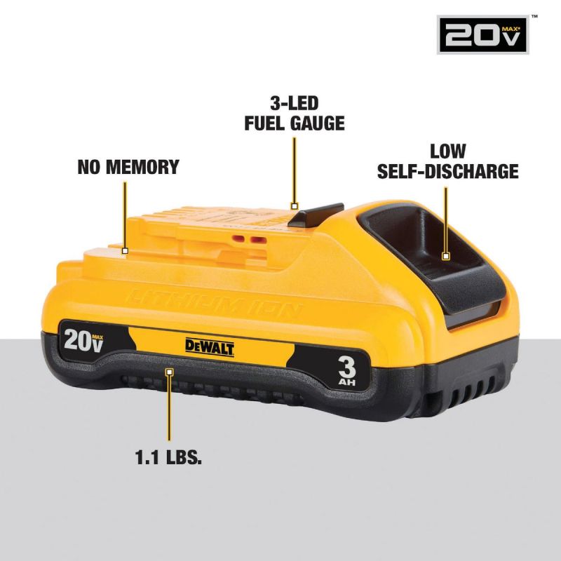 DW 20V Compact Lithium-Ion Tool Battery