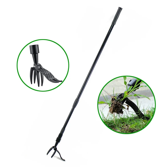 Cheap Lawn Garden Stand Up Standing Steel Claw Head Stand Up pull Weeding Root Weed Removal Manual Hand Weeder Tool