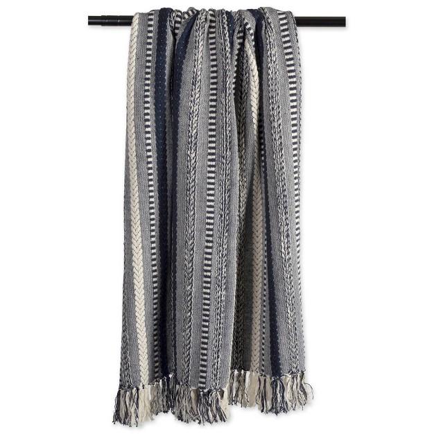 Braided Striped Throw Blanket Design Imports