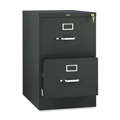 HON 510 Series Vertical File， 2 Legal-Size File Drawers， Black， 18.25