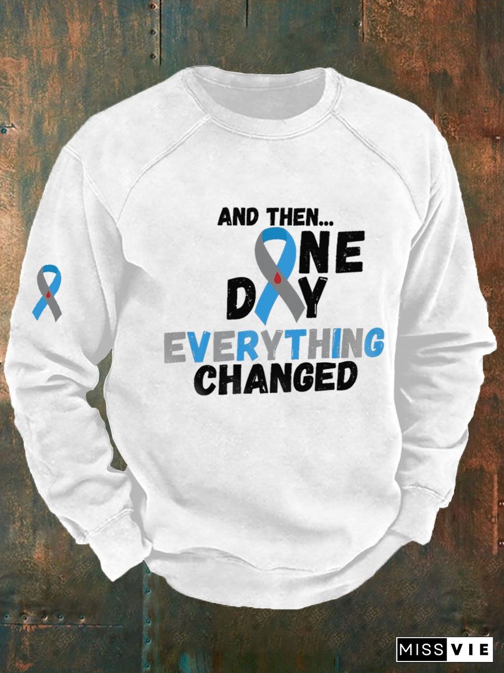 Men's Diabetes Awareness Print Sweatshirt