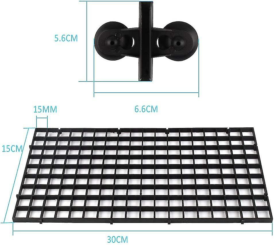 Pieces Aquarium Divider With 10 Pieces Aquarium Divider Suction Cup Aquarium Tank Grid Separation Boardblack
