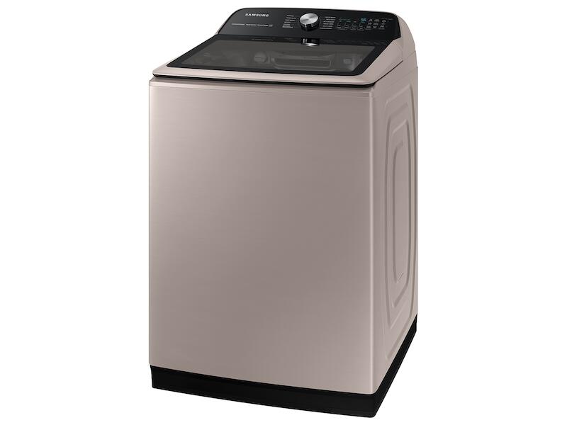 Samsung WA52A5500AC 5.2 Cu. Ft. Large Capacity Smart Top Load Washer With Super Speed Wash In Champagne