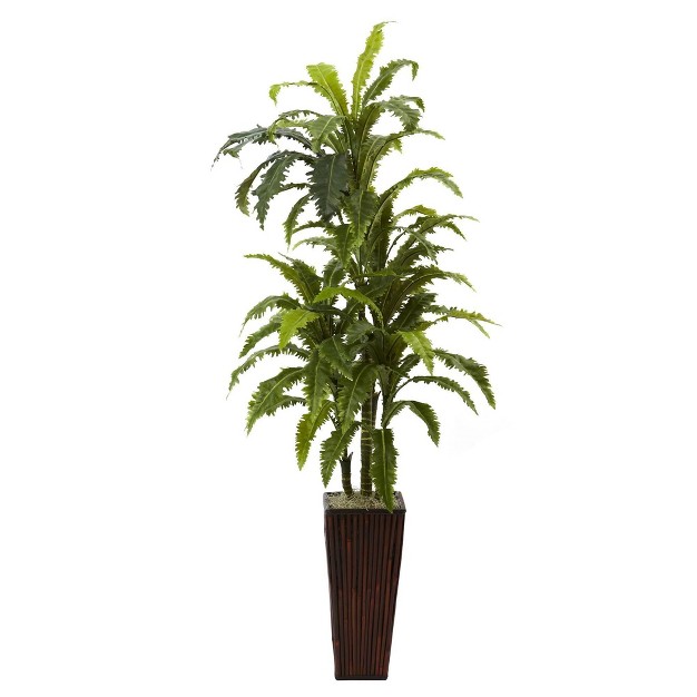 Nearly Natural 55-in Margarintum W/bamboo Planter