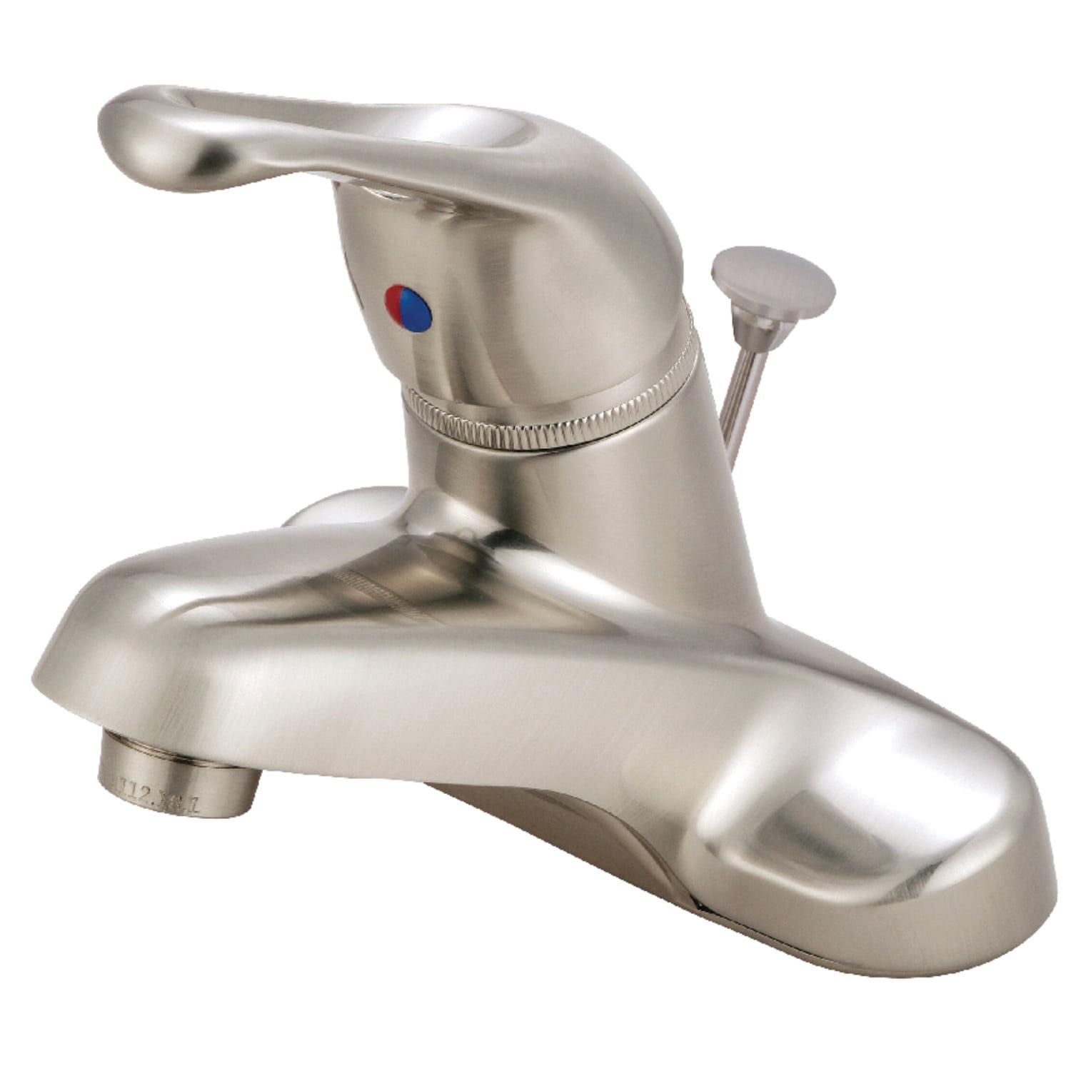 Kingston Brass FB518B Single-Handle 4 in. Centerset Bathroom Faucet， Brushed Nickel