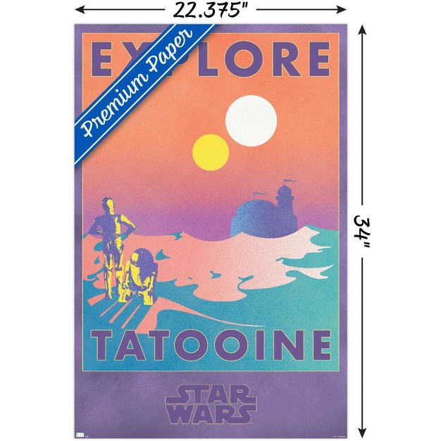 Trends International Star Wars Tatooine Explore Tatooine Unframed Wall Poster Prints