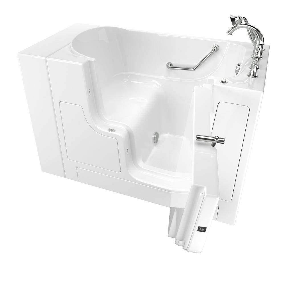 American Standard Gelcoat Value Series 52 in. Outward Opening Door Walk-In Soaking Bathtub with Right Hand Drain in White 3052OD.709.SRW-PC