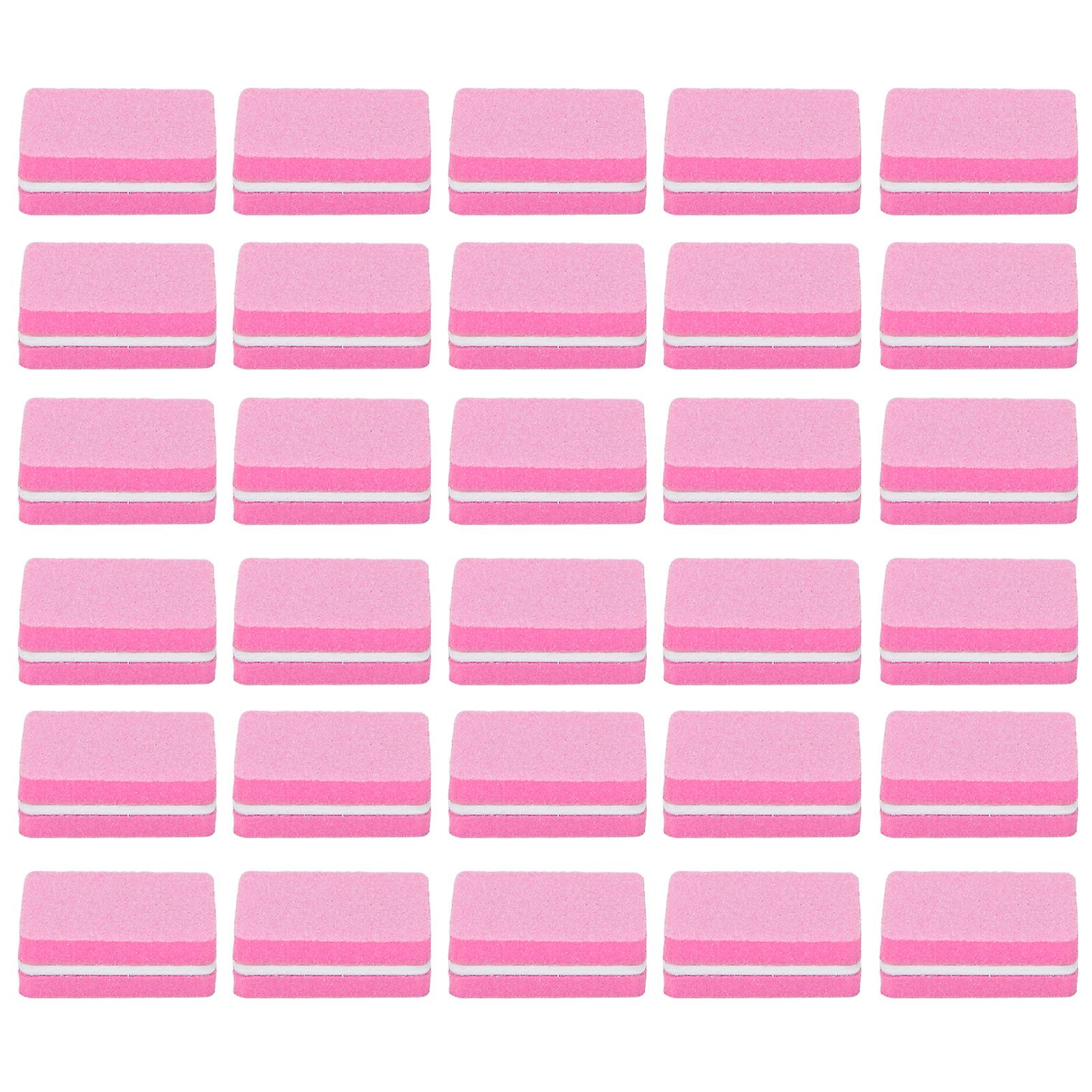 30pcs Mini Nail Buffer Professional Portable Home Salon Nail Buffing Sanding Block Manicure Toolpink