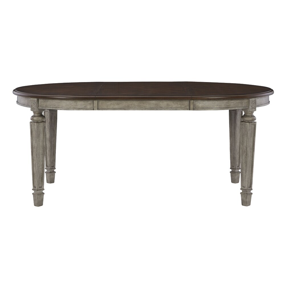 Ashley Furniture Lodenbay Two tone Oval Dining Room Extension Table   49\