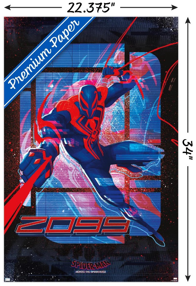 Trends International Marvel Spider man Across The Spider verse Spider man 2099 Unframed Wall Poster Prints