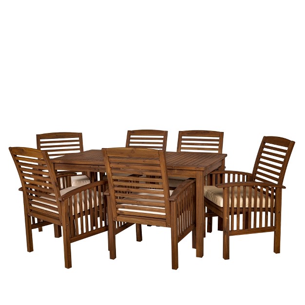 Ravenscroft 7pc Acacia Wood Patio Dining Set Saracina Home