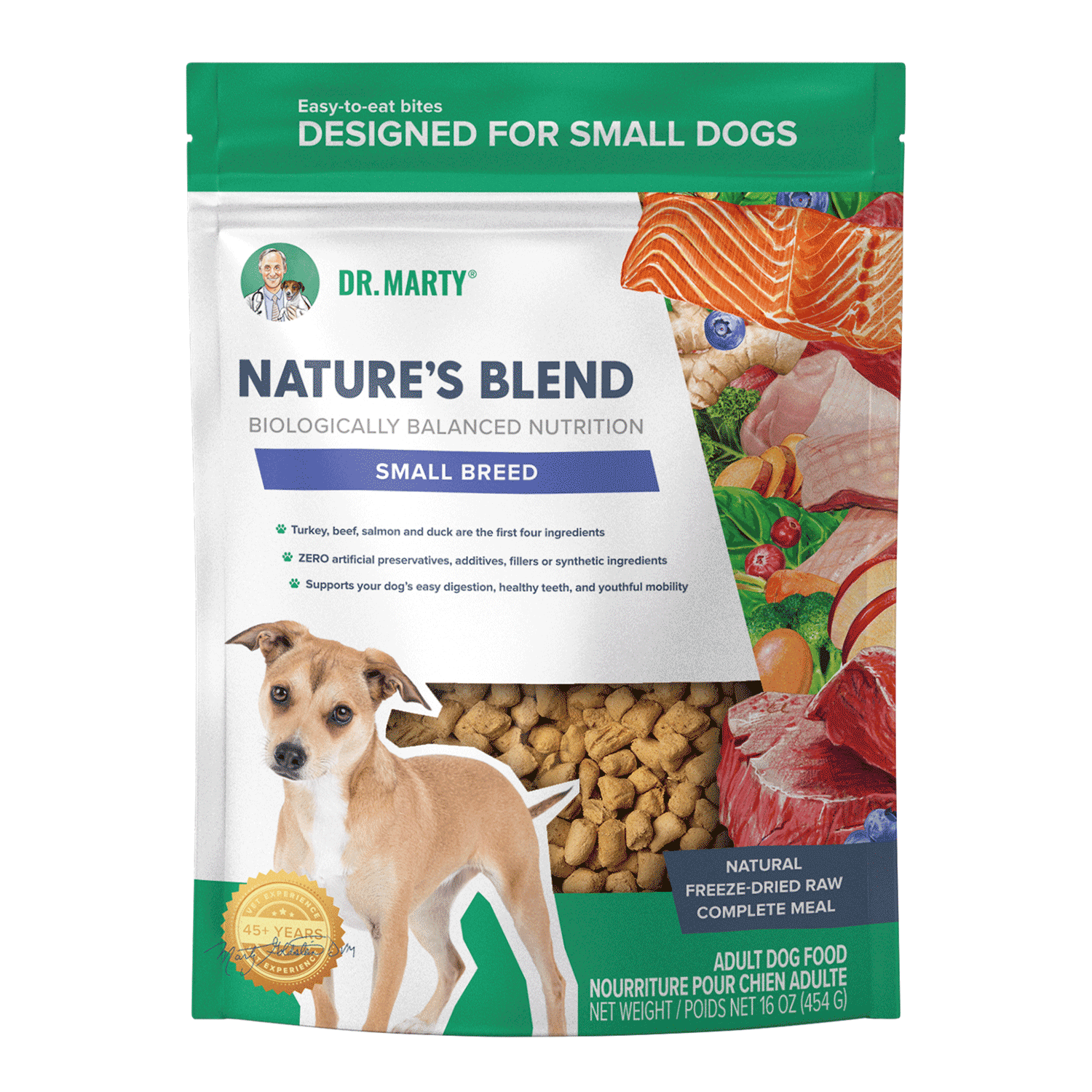 Dr. Marty Natural Blend Small Breed Freeze Dried Raw Food For Dogs