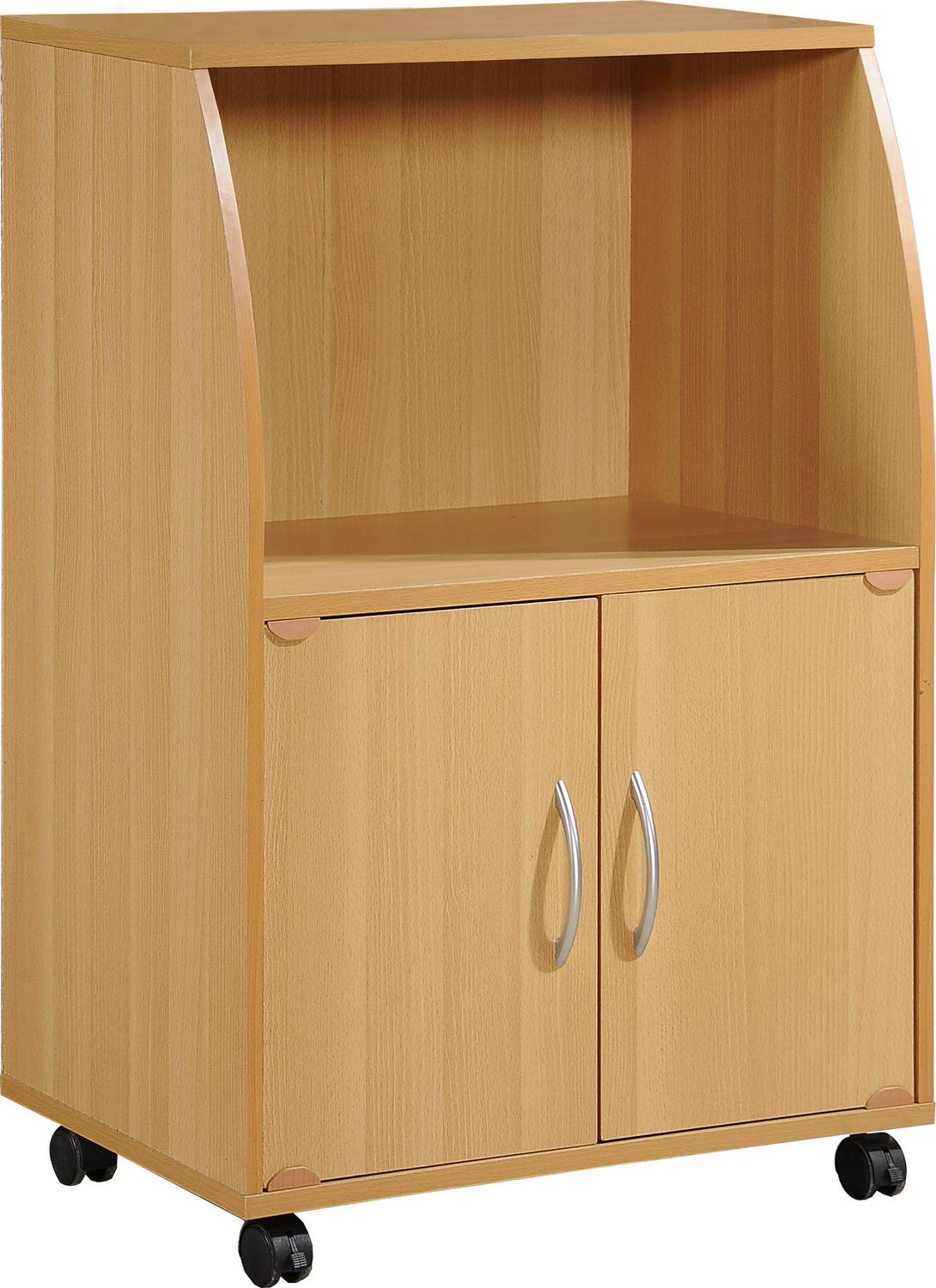 Hodedah Mini Microwave Cart， Beech