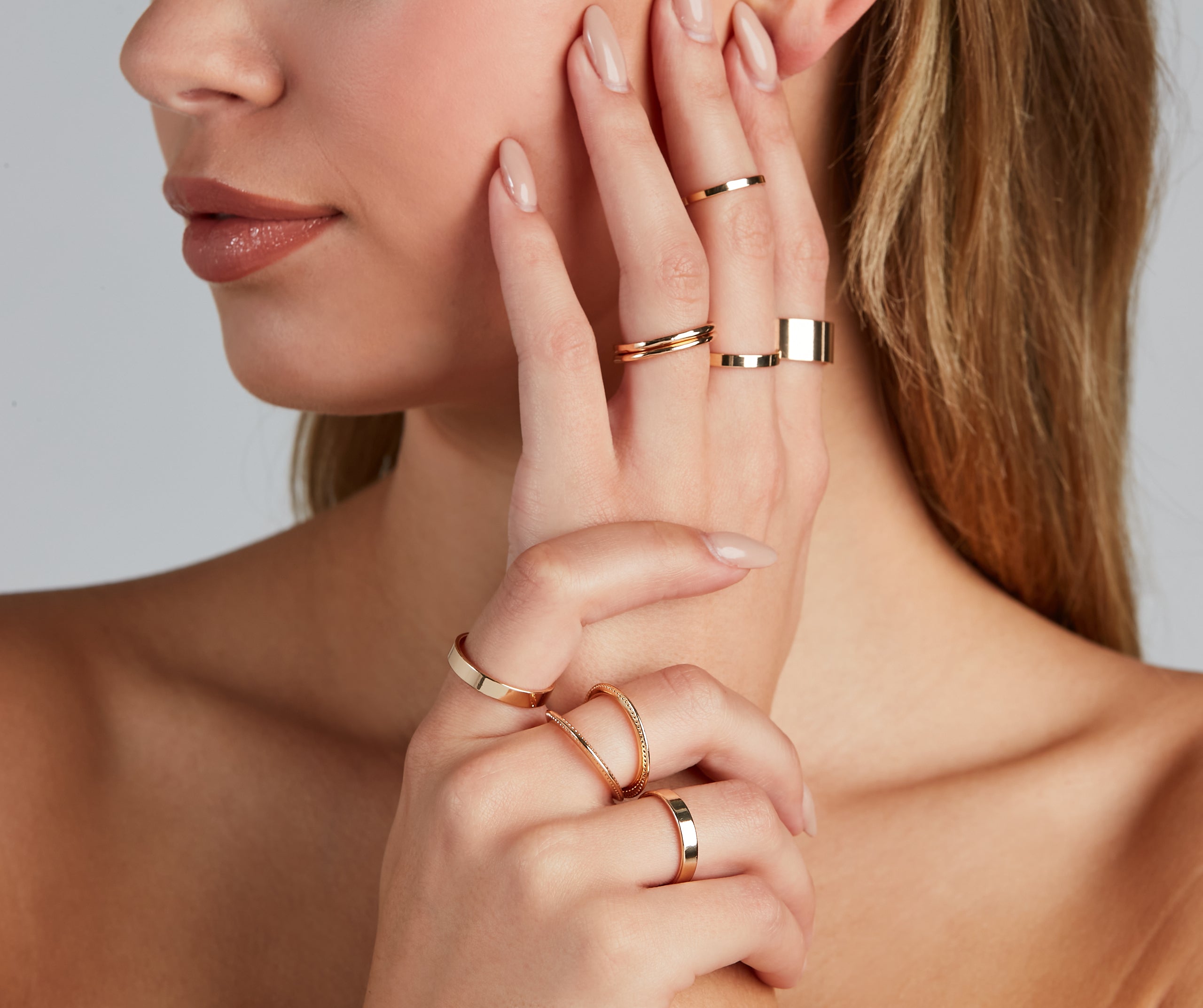 Minimalistic Shine Ring Ten Pack