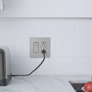 Legrand radiant 15 Amp 125 Volt Tamper Resistant GFCI ResidentialCommercial Decorator Duplex Outlet Nickel 1597TRNICC4