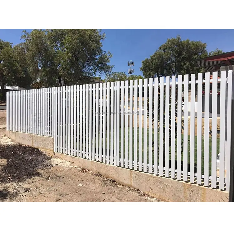 factory supply aluminum blade fence hot sell aluminum slat fence vertical for outside