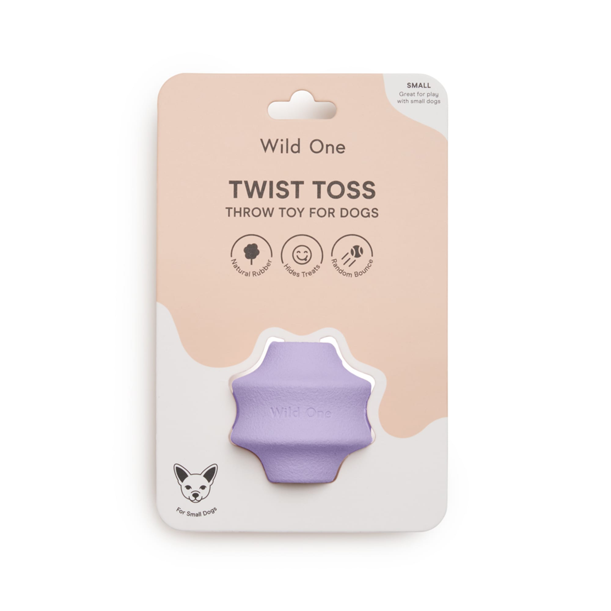 Wild One Lilac Twist Toss Dog Toy， Small