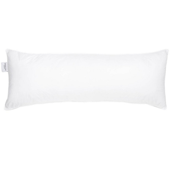 Bokser Home Lumbar Down Alternative White Bed Pillow - 16 x 44